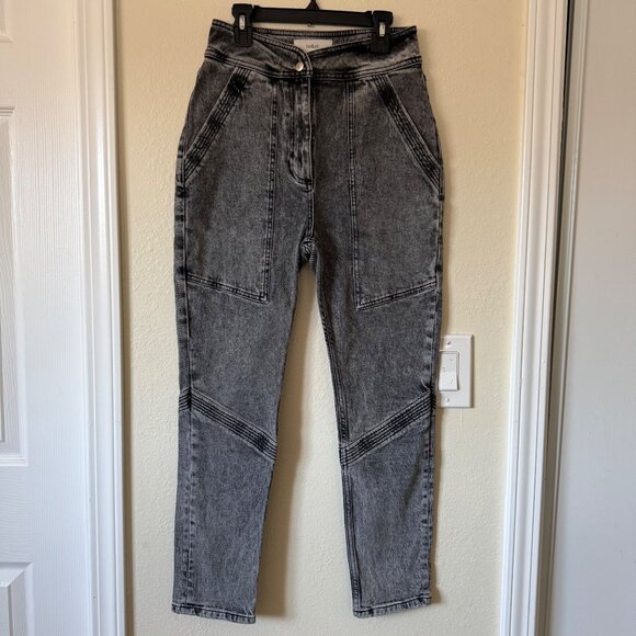 Ba&Sh Womens Cotton Acid Washed Jeans Distressed Gray Size 0 US 2 - Picture 1 of 8